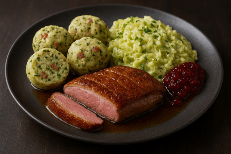 Ente mit beilagen